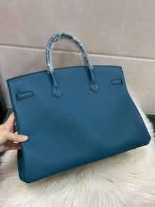 Diseñador Bag Man Luxury Purse40cm Hombres Totos de gran tamaño de calidad a mano Togo Leather Bag Línea de cera Cosa azul Gris Colores de color negro Entrega rápida