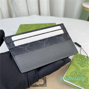 Designer -sac Petit porte-cartes femmes hommes portefeuille de cartes découpé en cuir de verrouillage portefeuilles de cartes en toile