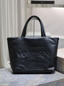 Sac de créateur fourre-tout gros sacs à bandouliers noirs en cuir authentique en cuir plissé pour hommes femmes avec boîte