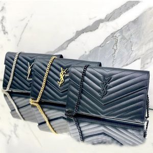 Designer Bag Shoulder Bags Luxury Handbags Totes Women's Fashion WOC Cross Body Y S -Leather Envelope Messenger Black Calfskin Classic Diagonal Stripes Quilted