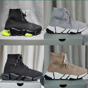 Chaussettes balenciagas High Designer balencigas Sneaker Triple Shoes s Casual Knit Shoes Mesh Trainer Speed Race 20 Runners Casual Trainers Sneakers avec boîte taille T