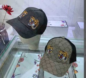 Diseñador Gorra de béisbol Sombreros Hombres Mujeres Gorras de béisbol Bordado de tigre Casquette Sombrero para el sol con letra Negro Marca de moda Sombreros ggity J0LZ