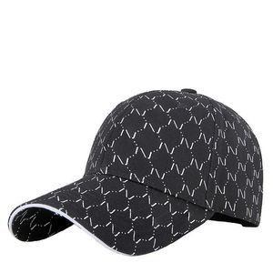 Diseñador Ball Caps 2024 SpringSummer Nueva edición coreana Sombrero de béisbol impreso de moda para hombres y mujeres Moda Hard Top Sunshade Duck Tongue Hat LE5Q