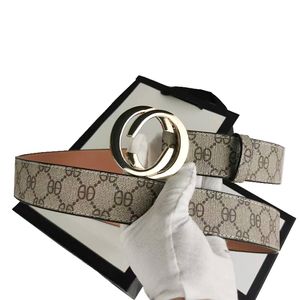Cinturón de diseñador para hombres Cinturones de diseñador para mujeres de lujo Cuero negro Mujeres de negocios Clásico Hebilla dorada grande Cuero de vaca Ancho 2.0 cm3.0 cm 3.4 cm3.8 cm con caja de regalo