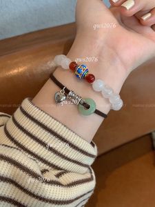 Bracelet de créateur Bracelets à boucle en cristal perlé en forme de coeur avec bracelet de bijoux cadeau pour femmes