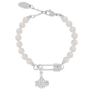 Pulsera de diseño con dije de Saturno, pulsera de perlas de diamantes con recorte completo para mujer, joyería de lujo, regalos de Navidad con caja