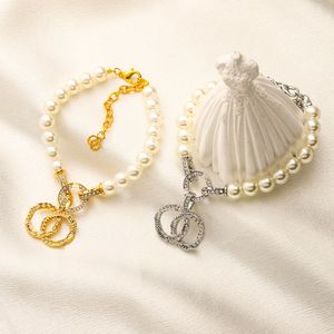 Pulseras de diseño para mujer Joyería con cuentas de cadena Cobre chapado en oro de 18 quilates Nunca se desvanece Brazalete con letra de regalo con caja y sello Tamaño 18 + 5 cm