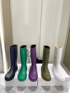 Botines de marca de diseñador Otoño Invierno Damas Color caramelo Goma Zapatos impermeables Caminar Botas de nieve Botines de plataforma informal PVC Botas resistentes al frío 35-41