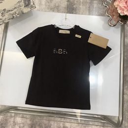 Marca de diseñador Ropa para bebés y niños Camiseta de manga corta de lujo para niños Ropa con letras para niñas Ropa para niños Moda Ropa Sunmmer