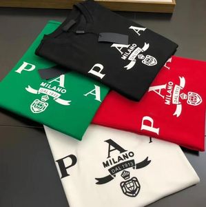 Marca de diseñador Camisetas de lujo para hombres Camisetas de manga corta de algodón suave Verano Casual Confort Ropa para hombres Ropa Camisetas Camisetas Negro Blanco Verde Rojo PRAD T SHIRT