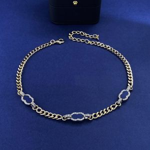 Designer Marque Colliers Femmes Chaîne Double Lettre Mode Charme Bracelet Bijoux Cadeau Pendentif Colliers c1fc #