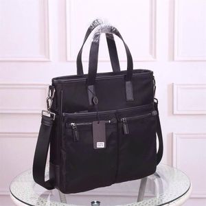 Maletines de diseñador para hombre, bolso de hombro para hombre, lona impermeable, cuero de vaca, bolso de hombro femenino a la moda, bolso de mano para documentos handba281W