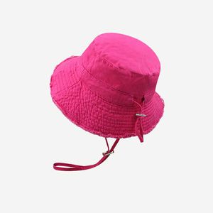 Designer Bucket Hat Womens Hot Pink Sun Hat Sunscreen Promotion Gorra Fisherman Cap Famous Brand The New Listing Straw Hat