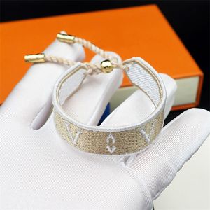 Designer copain homme Bracelet tissu amoureux Bracelets bijoux de luxe pour hommes femmes réglable mode lettre Bracelet