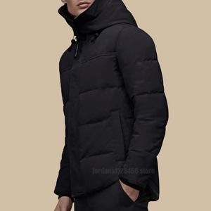 Piumino canadese di design piumino da uomo giacche spesse coppia cappotto invernale in oca con cappuccio nero mimetico per esterno
