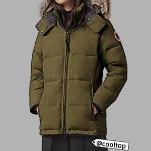 Parka canadienne de styliste Goode pour femme et homme, doudoune d'hiver, parkas, manteaux avec badge, qualité supérieure, corps en vraie fourrure de loup, chaud, beige, blanc, noir, rouge, bleu foncé