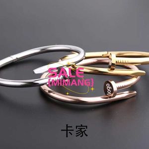 Designer Cartres Bangle 18K Gold Kajia Nail Pas de bracelet en diamant avec une boucle cachée Ornement Ornement Light Luxury Luxury OHOV
