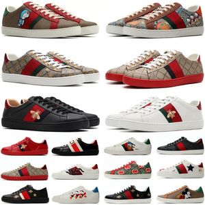 Zapatos casuales de diseñador Bee Ace zapatillas de deporte bajas para hombre zapatos para mujer Top de alta calidad tigre bordado negro blanco rayas verdes zapatillas de deporte para caminar