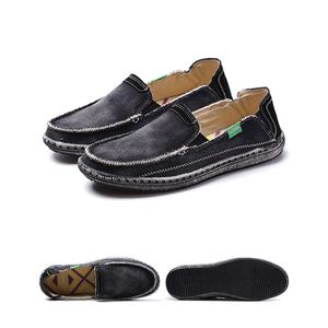 Zapatos casuales de diseñador para hombres GAI Denim Slip-on Negro Azul Zapatillas de deporte para hombre Estilo viejo y sucio Zapatillas deportivas al aire libre Tamaño grande 39-48 sp