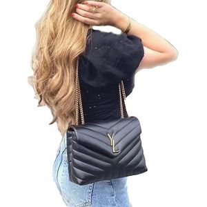 Sacs 10A Sac messager en cuir de veau faisant miroir 1: 1 qualité Designer sacs de luxe mode sac à bandoulière sac à bandoulière sac à main LOULOU petit avec coffret cadeau WY027