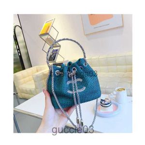 Designer Channel Tote Bag Handbag Man Woman New Fashion Chain Shoulder Messenger Leather Luxurious Mini Makeup Beach Diamonds Pink Blue Crossbody Bucket Bag