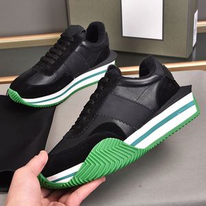 Diseñador Clásico para hombre Zapatos casuales Deportes negros Estilo retro para hombre Tendencia simple Contraste Diseño de color Verde antideslizante Aumento Suela Hombre Zapatillas de deporte
