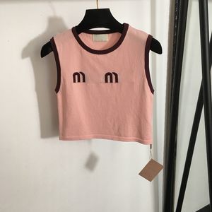 Vêtements de créateurs Sexy Camis courtes femmes Designer T-shirt Lettres de luxe Jacquard Camisoles d'été