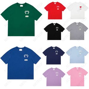 Diseñador de manga corta Amis Paris Fashion House Camiseta Hombres Mujeres Camiseta de lujo Amies Camiseta casual con cuello redondo Camiseta para hombres y mujeres