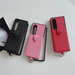 Samsung S24 S22 Ultra Case Designer Phone Cases pour S23 Plus Z Flip Fold 1 2 3 4 5 Luxe PU Cuir Sacs à bandoulière Portefeuilles Porte-cartes Poches Mobile Back Cover Assortiment
