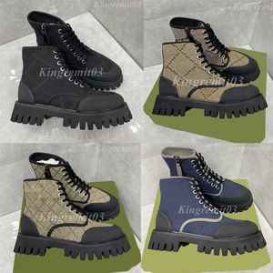 Designer Desert Boots Impression Plate-forme Bootie Femmes Cheville Bottes Toile Broderie Bottes Diamant En Cuir Boot Jacquard Boot