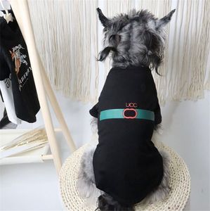 Ropa de diseñador para perros, camiseta de verano para mascotas, ropa de manga corta para perros, gatos, Schnauzer, ropa de diseño para mascotas