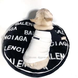 Chien de créateur beignet lit lit aperçu beignet rond refroidissement réchauffement pour chien doux coussin avec motif de lettre classique machine lavable avec anti-glissement pour les petits chiens M20