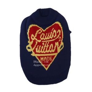 Designer Dog Sweater Marque Vêtements Vêtements d'hiver pour chiens avec motif de lettre classique Chien par temps froid Pull tricoté Pull Manteaux de chien chauds pour petits chiens de taille moyenne A478