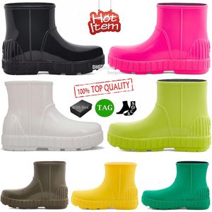 Designer Drizlita Rain Boot Caoutchouc Hiver Bottes de pluie imperméables Plate-forme Cheville Jelly Booties Australie Chaussures de ski de neige Rainboots