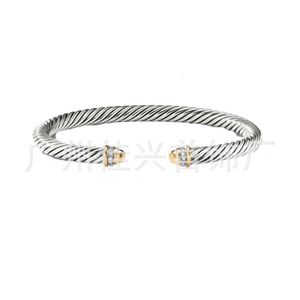 Designer DY Bracelet Luxe Top Diamant Or Tête Ronde Bracelet Nouveau Produit Fil Torsadé Mode Accessoires Polyvalents Bijoux Romantique Cadeau De La Saint-Valentin