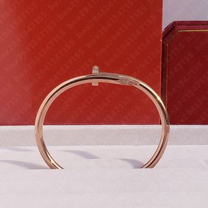 Designer Fashion Bangle Vis Bracelet Nail Bracelets Jewelry Rose Sier Hight Quality With Diamond Gold Cuff Bracelet Mariage Gift Wholesale S