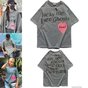 Vêtements de mode de créateurs T-shirts de luxe T-shirts Enfants Voir Ghosts Tour Impression commémorative Lâche Oversize Col rond T-shirt à manches courtes