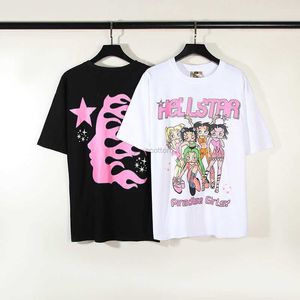 Designer Fashion Vêtements T-shirts T-shirts Chaopai High Street T-shirt à manches courtes Hellstar Paradise Girls Tee Lauriins Style Rock Hip hop