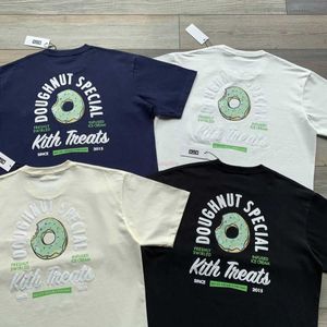 Diseñador Moda Ropa Camisetas Camisetas ¡Buen producto! Kith 2023 New Back Donut Pareja Camiseta de manga corta! Algodón Streetwear Ropa deportiva Tops Rock Hip hop Camisetas