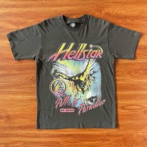 Designer Fashion Clothing Tees Tshirts Hellstar Studios Metal Angel Tee 08tour Ins Same Trendy T-shirt à manches courtes Rock Hip hop