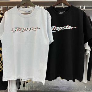 Designer Fashion Clothing Tshirt Tees American Trendy Trapstar Gradient Letter Printing 230g Double Yarn Pur Coton Casual Loose Short Sleeve T-shirt for Men Women