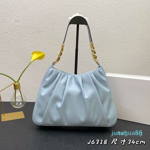 Diseñador: bolsos de hombro a la moda, bolso de mano con cadena para mujer, bolso cruzado, bolsos con nubes fruncidas