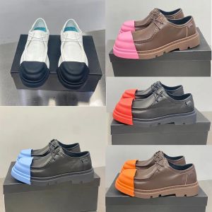 Chaussures formelles de créateurs chaussures décontractées pour femmes Espagne marée mode couleur bosse chaussures derby bout amovible ensemble à lacets épissage fond épais antidérapant extérieur