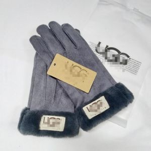 Gant de designer gant femme hiver UG lettre solide cinq doigts gants pour femmes homme garder au chaud neige gant style tendance en gros de haute qualité