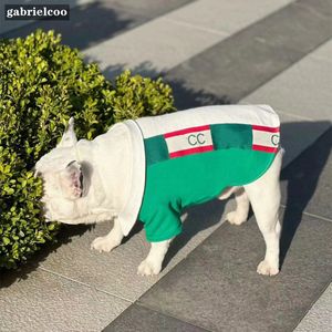 Diseñador Camisa de Polos de perro verde Camiseta de gato Pet Gato Contraste verde