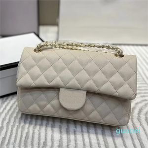 Designer-Handbag Messenger Bag Luxury Brand Fashion Square Classic Wallet Ladies White Leather Designer Chain
