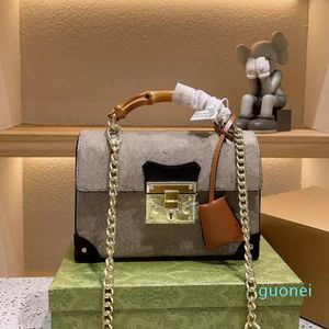 Designer -Handbag Single Shoulder Meenger Bag Ladies Letter Prints Crobody Back Package Square Lock Claic Gold Chain Flap Bags Light Gold Hardware