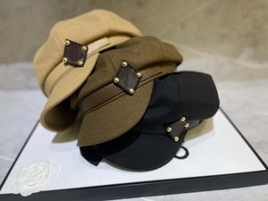 Sombrero de diseñador Invierno Mujer Boinas Mujer Retro boinas Boinas gorras para mujer sombreros Bonnets Sombreros para mujer Octagonal Newsboy Hat