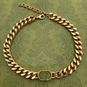 Designer Colliers de haute qualité Collier ras du cou cubain Collares Punk Vintage Chunky épais chaîne à maillons pour femmes bijoux accessoires t0oE #