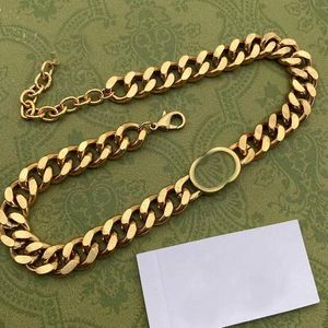 Diseñador de alta calidad Collares Gargantilla cubana Collares Punk Vintage Chunky Cadena de eslabones gruesos para mujeres Accesorios de joyería F0tb #